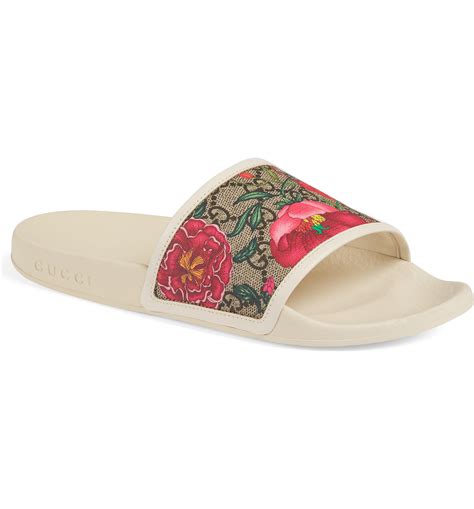 gucci floral slides uk|pink Gucci slides nordstrom.